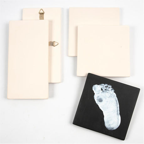 Creativ Company Kunstfliese, Größe 13x13 cm, Stärke 7 mm, weiß, 1 Stück