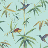 Noordwand Wallpaper Noordwand Kolibri e Bamboo Turquoise