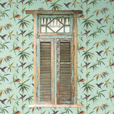 Noordwand Wallpaper Noordwand Kolibri e Bamboo Turquoise