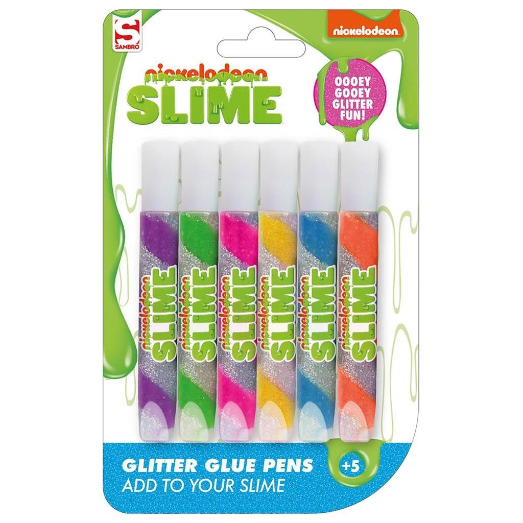 Sambro nickelodeon slem glitter pennor 6 stycken