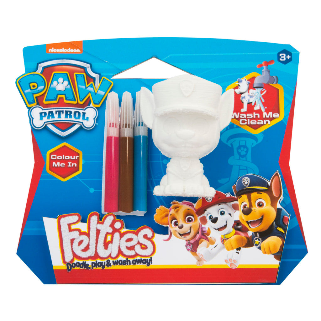 Paw patrol felties colour me in