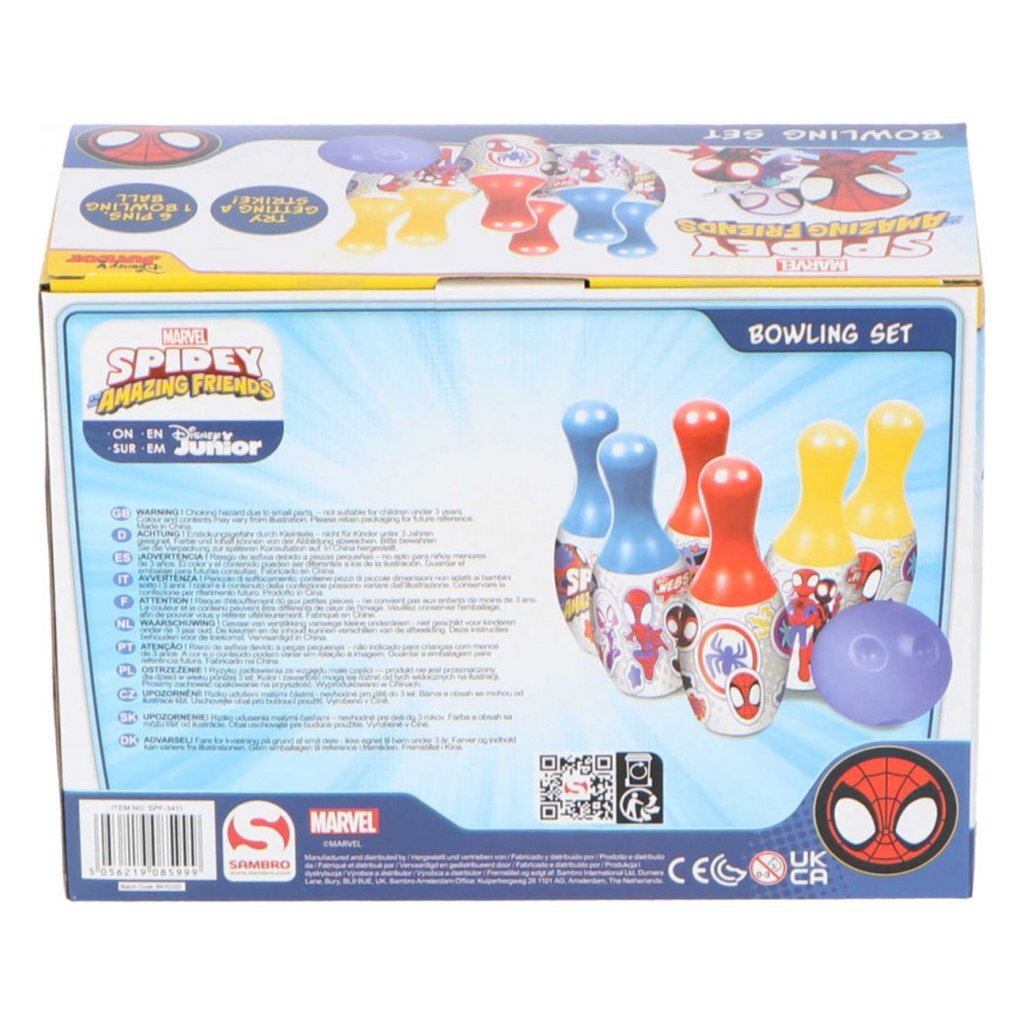 Juego de bolos marvel spidey y sus amigos