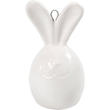 Creativ Company Hase, H: 6,7 cm, T 3,6 cm, weiß, 3 Stück 1 Box