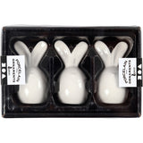Creativ Company Hase, H: 6,7 cm, T 3,6 cm, weiß, 3 Stück 1 Box