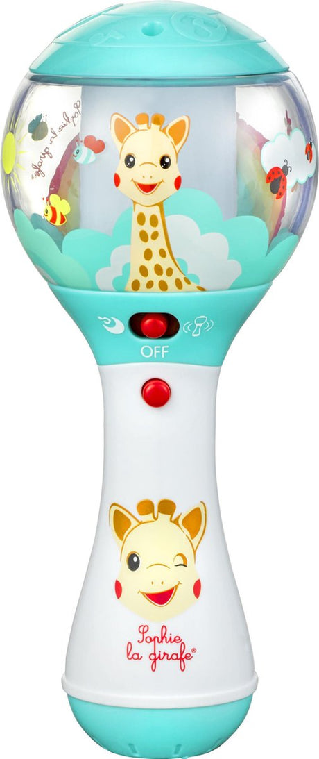 Sophie die Giraffe, Schüttelrassel – Musikrassel – Babyspielzeug – elektrisch – mit Bewegungsmelder – ab 3 Monaten – 16,4 x 6,9 x 6,9 cm