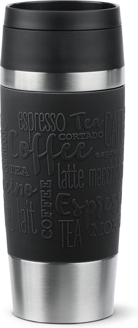 Tefal Reisebecher Classic – Thermosflasche – 0,36 l – Schwarz – kompakt – auslaufsicher – für Kaffee geeignet