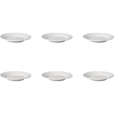 Mammoet Teller breiter Rand Budgetline Porzellan weiß 18 cm Set mit 6 Stück