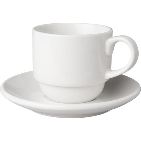 Mammoet Tasse und Untertasse weiß Budgetline breit (6x 200 ml)