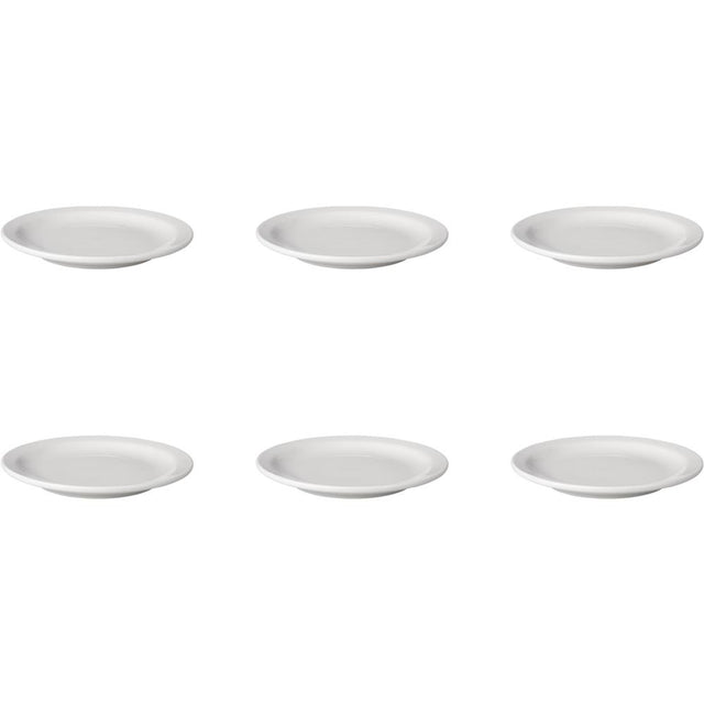 Mammut-Kuchenteller Budgetline schmaler Rand aus Porzellan 16 cm, 6er-Set