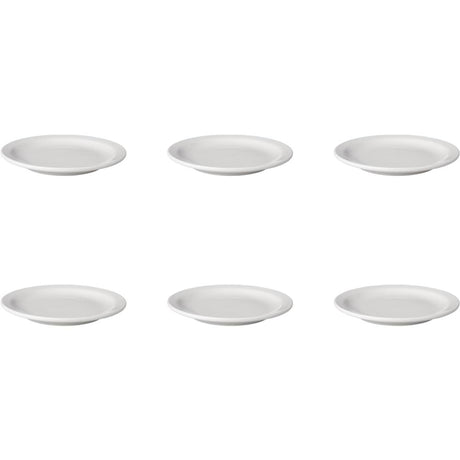 Mammut-Kuchenteller Budgetline schmaler Rand aus Porzellan 16 cm, 6er-Set