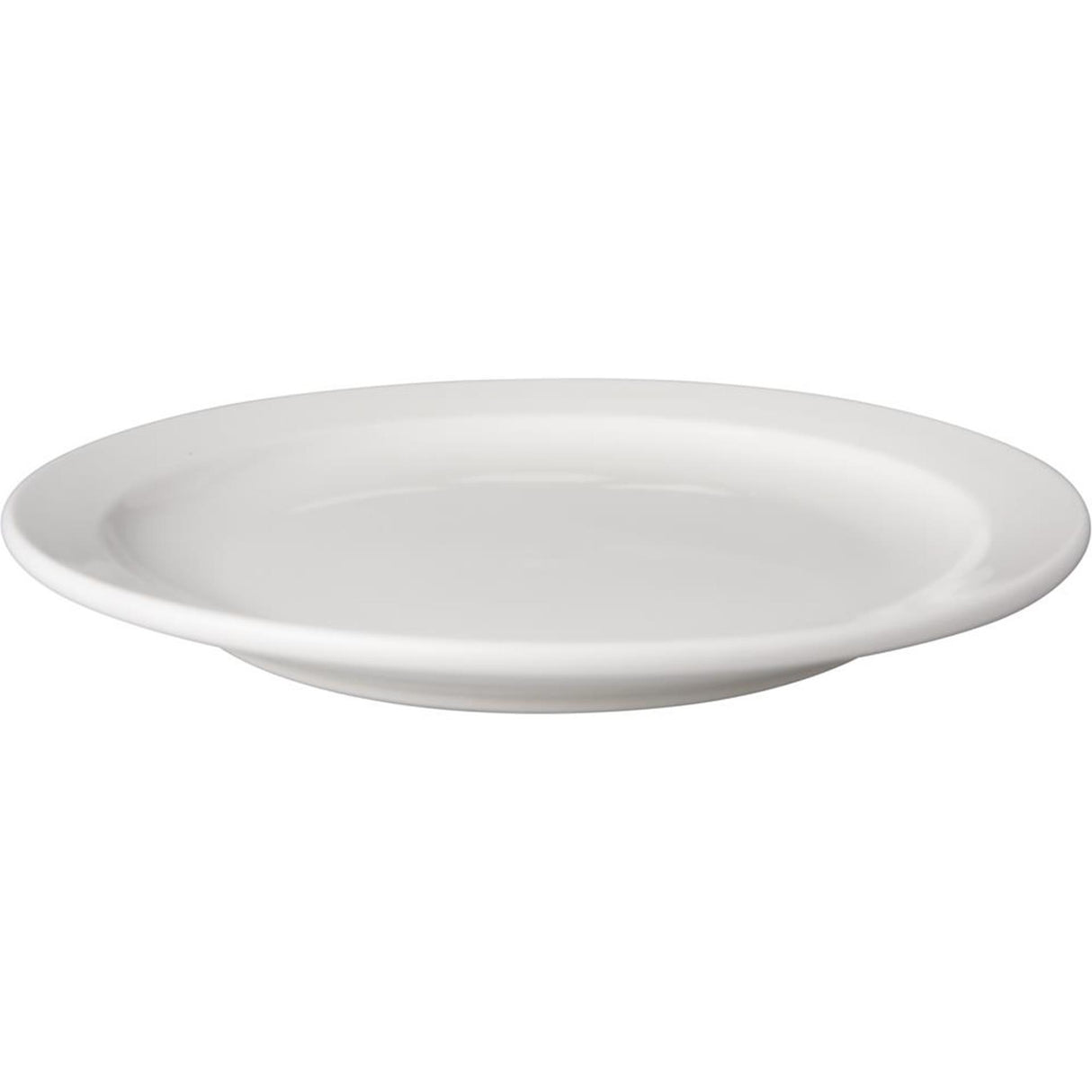 Mammutteller weiß flach 21 cm schmaler Rand Budgetline (6 Stück)