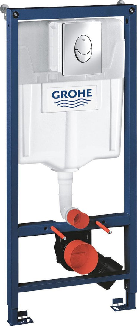 Grohe Rapid SL 3-in-1-Set für Wand-WC - 1,13 m - inkl. Wandmontageset – mit Chrom-Skate-Luftsteuerplatte