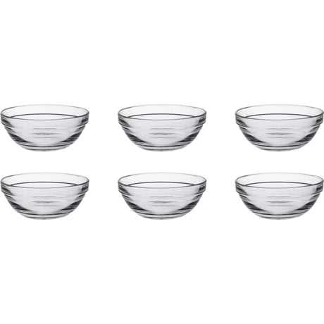 Duralex Schale Lys rund stapelbar 200ml Hartglas 6 Stück 10,5x4,3cm