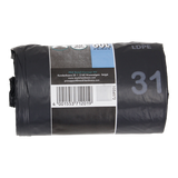 1054872 - afvalzak 60l, zwart ldpe 20 st per rol | 15 stuks