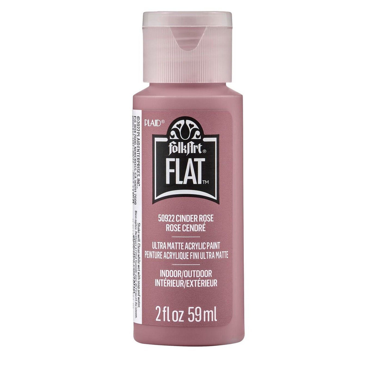 Folkart • Flache, ultramatte Acrylfarbe, Aschenrosa, 59 ml