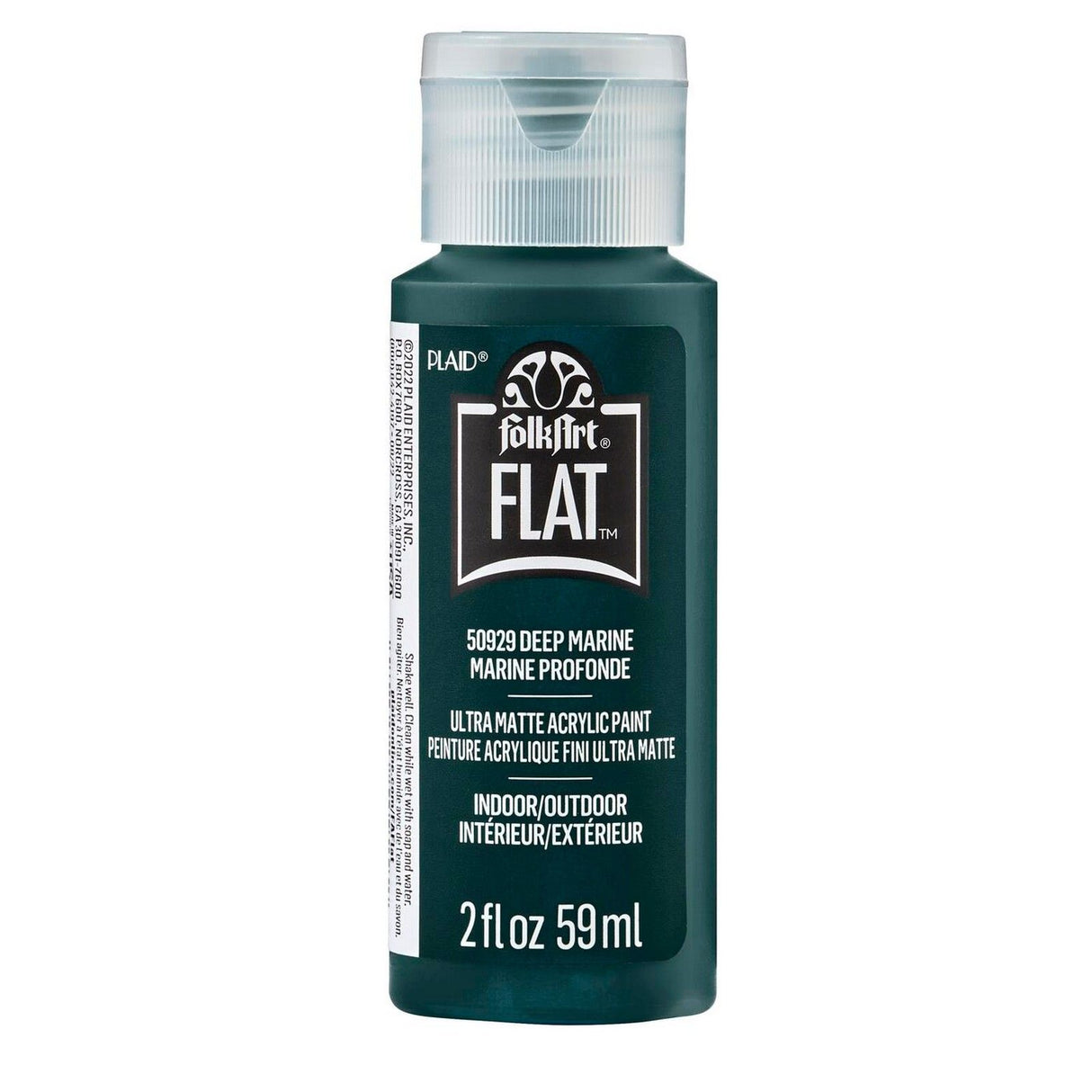 Folkart • Flache, ultramatte Acrylfarbe, tiefes Marineblau, 59 ml