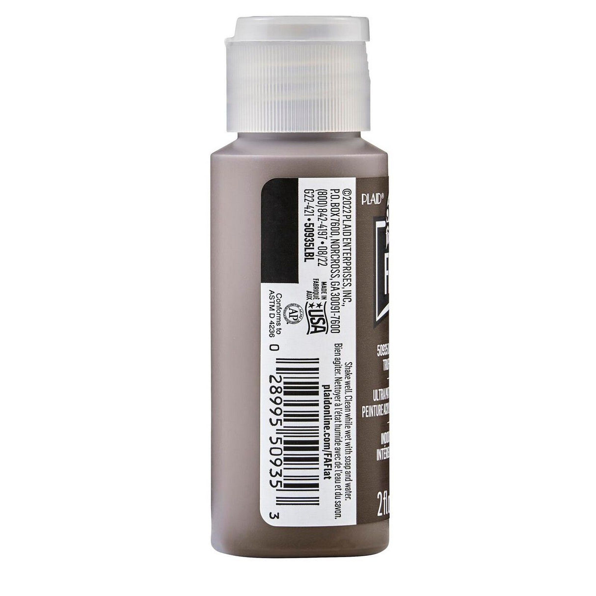 Folkart • Flache, ultramatte Acrylfarbe, dunkler Trüffel, 59 ml