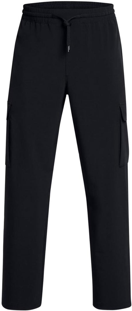 Under armour ua vibe woven cargo pants-blk heren sportbroek - zwart - wit