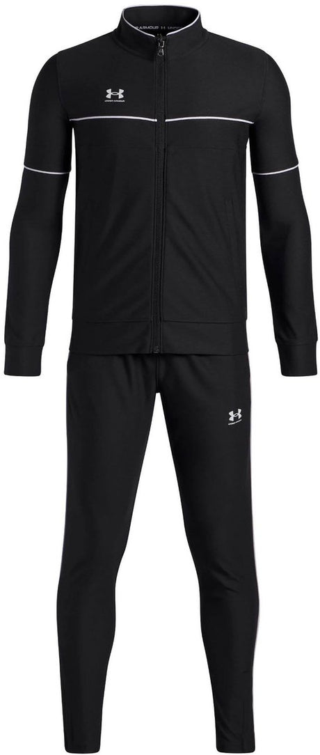Under Armour UA B Challenger Tracksuit-Blk Jungen-Trainingsanzug – Schwarz – Weiß