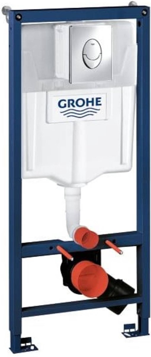 Grohe Rapid SL 3-in-1-Set für Wand-WC - 1,13 m - inkl. Wandmontageset – mit Chrom-Skate-Luftsteuerplatte