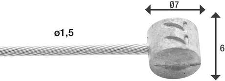 Elvedes bremsekabel rustfrit stål 2250mm 6427RVS-49-Box (100 stykker)