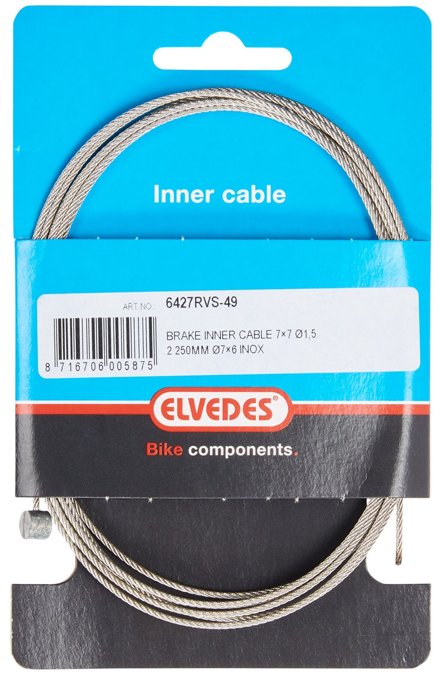 Elvedes Rem Binnenkabel 2250 mm T-nippel 6427RVS-49