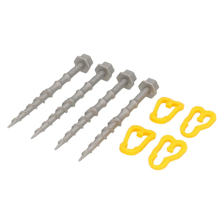Alu-Camp-Schraubheringe 15 cm (4er-Set)