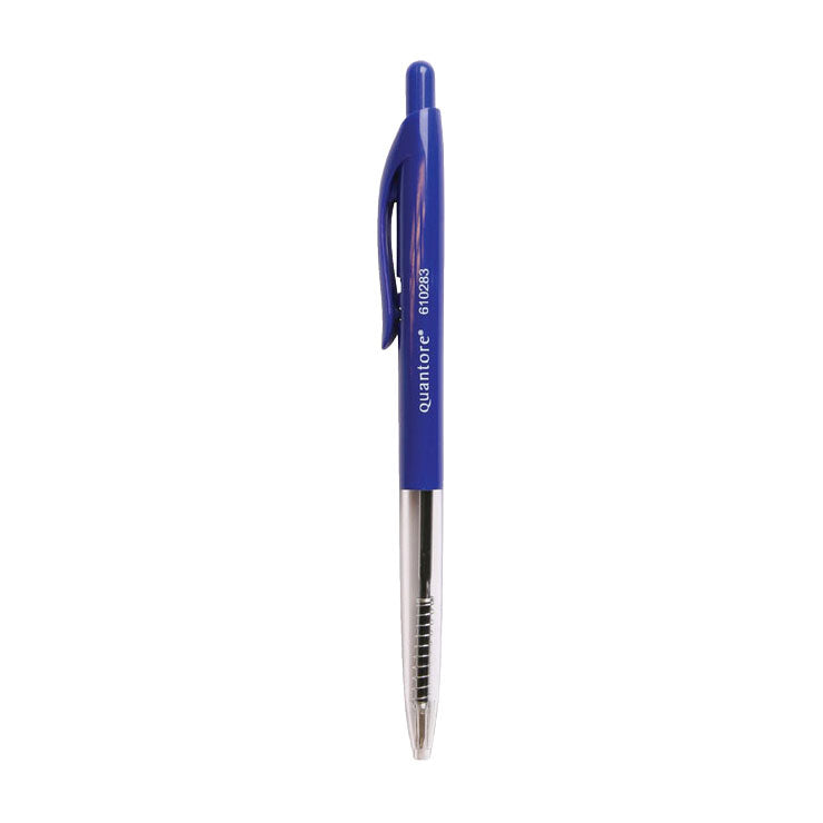 Quantore Kugelschreiber Druckknopf blau mittel