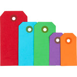 Creativ Company Manila-Etiketten, Größe 3x6+4x8+5x10 cm, 220 g, verschiedene Farben, 500 Stück 1 Box