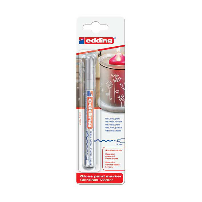 Quantore Filzstift edding Lackmarker Silber
