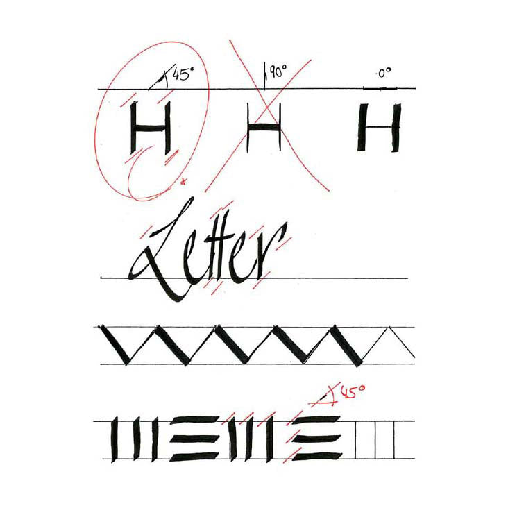 Quantore Kalligraphiestift schwarz, 3 Stk.