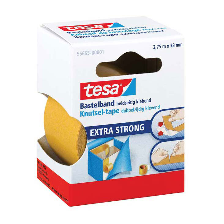 Tesa extra stark 56665-00001-01 doppelseitiges Klebeband Bastelband transparent (L x B) 2,75 m x 38 mm 1 Stück