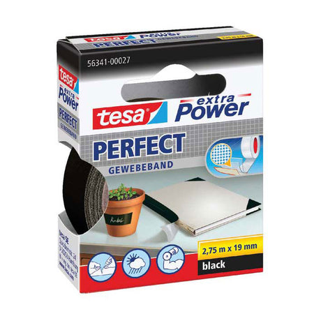 Tesa 1025250 – Extra Power, 2,75 m x 19 mm, Schwarz. | 1 Stk