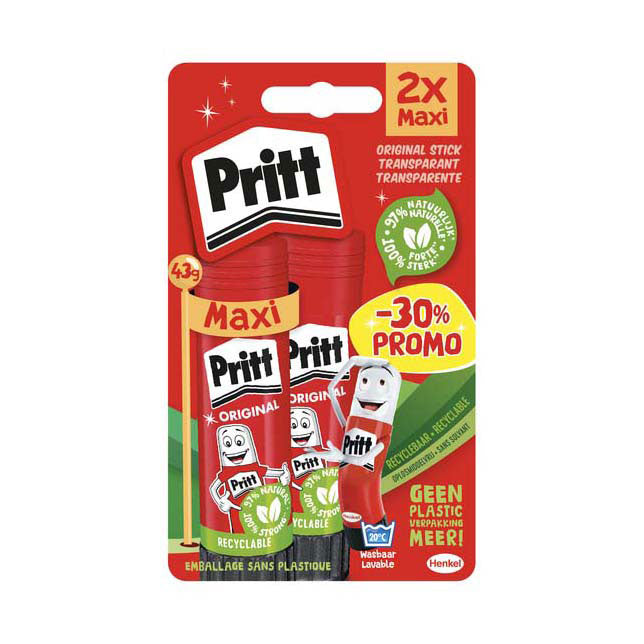 Quantore Klebestift Pritt Stick Original 43gr, 2 Stk.