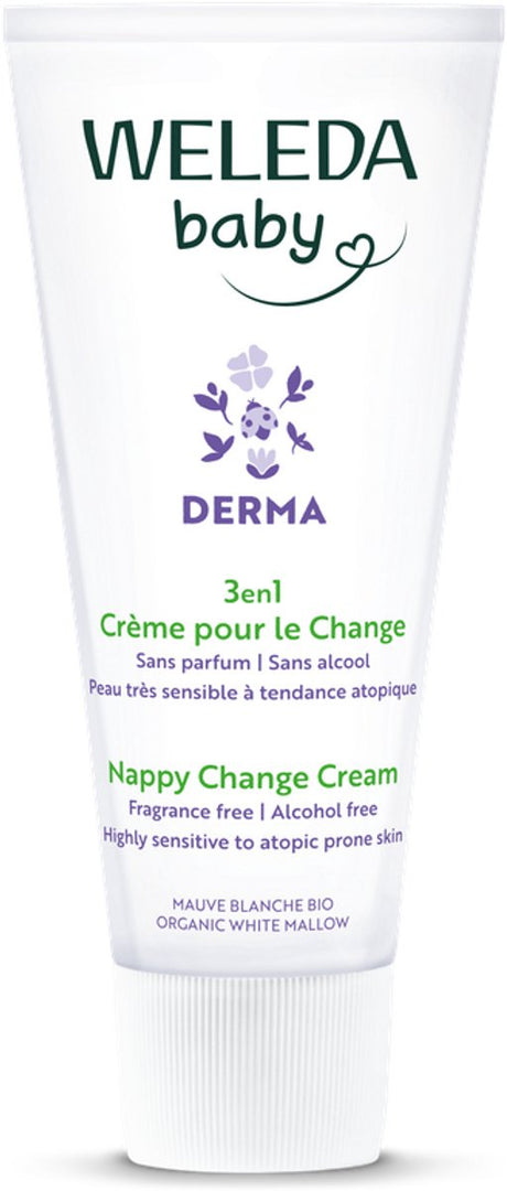 Weleda Baby Derma 3-in-1 Po-Balsam – Po-Salbe – reduziert Rötungen, stellt gereizte Haut wieder her – schützt vor Feuchtigkeit – 100 % natürliche Inhaltsstoffe – 50 ml