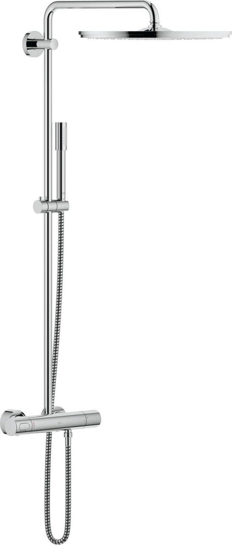 Grohe Rainshower Duschsystem – Regenbrause ø 40 cm – inklusive Thermostatarmatur – 15 cm Achsabstand – 27174001