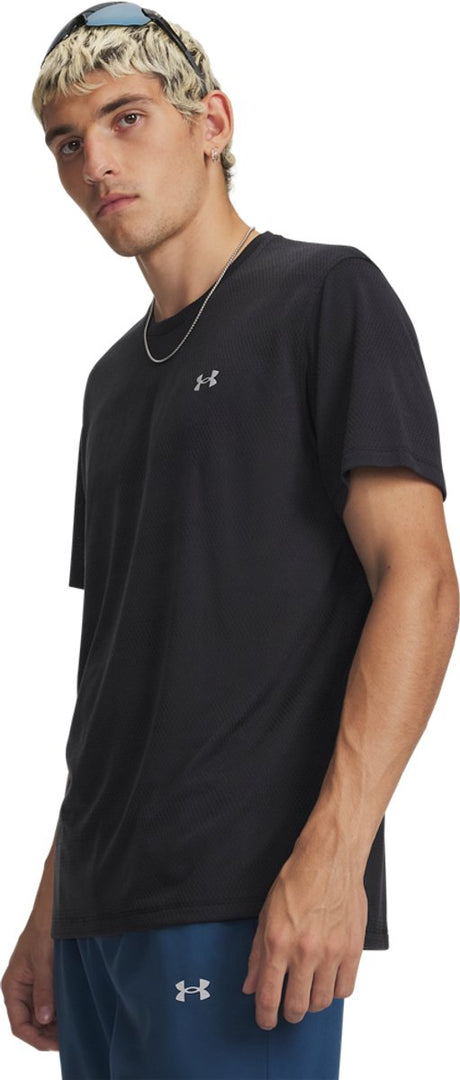 Under Armour UA Velociti SS-BLK Herren-Sportshirt – Schwarz – reflektierend