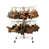 Decoris kersthanger hond 11.5x.3.5x6cm kunstsdtof 6 assorti