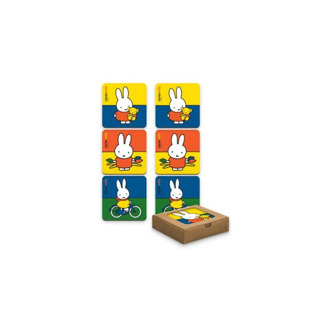 Miffy Untersetzer in Korkfarben, Schachtel mit 6 Stück