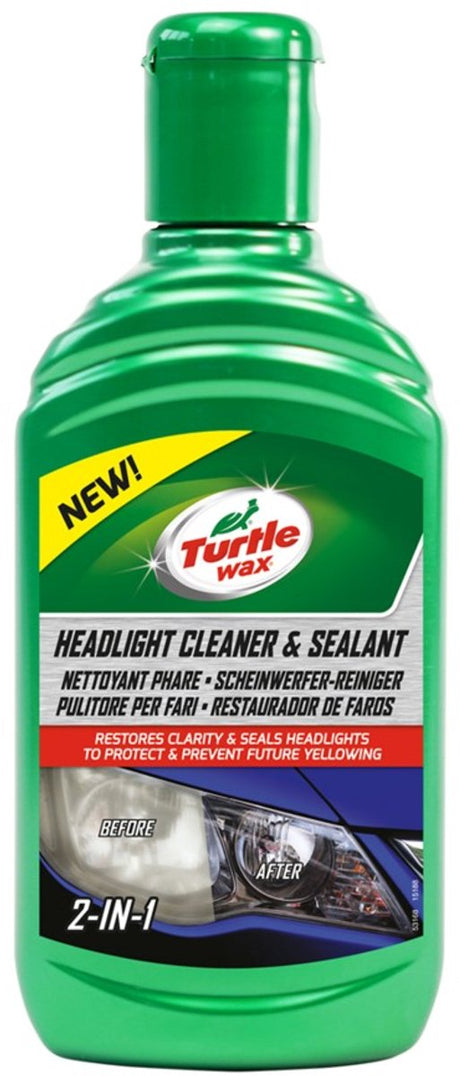 Turtle Wax-Scheinwerferreiniger-Versiegelung – stellt stumpfe Scheinwerfer wieder her – verbessert die Lichtausbeute – schützt vor Vergilbung – 300 ml