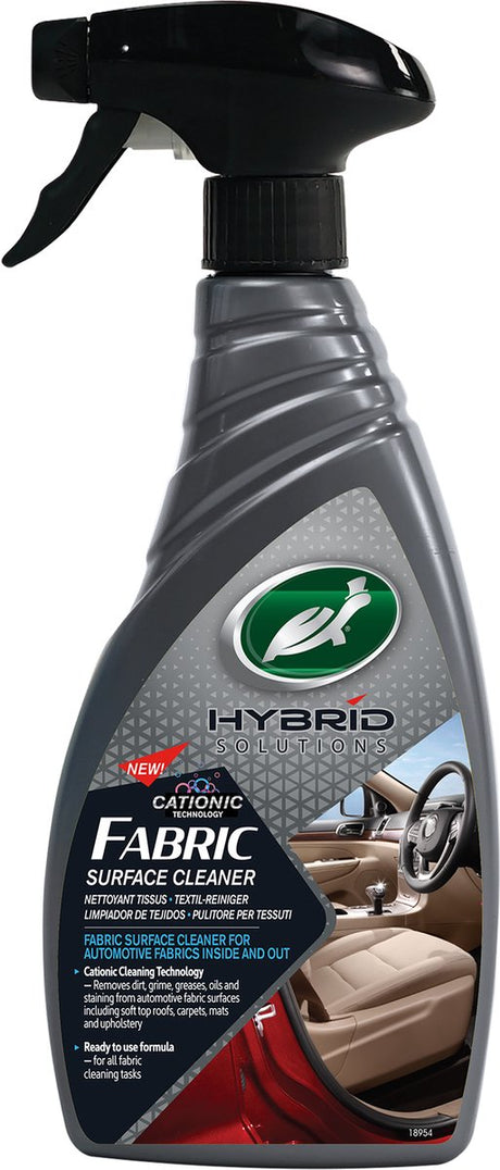 Turtle Wax HS Stoffreiniger – Reiniger für textile Cabriodächer – entfernt mühelos Schmutz, Fett, Öl und Flecken – gegen Algen, Moos, Schimmel und Straßenschmutz – auf Cabriodächern aus Mohair, Canvas und modernen Stoffen – 500 ml