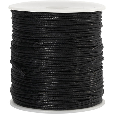 Creativ Company Baumwollkordel, Stärke 1 mm, schwarz, 100 m 1 Karton