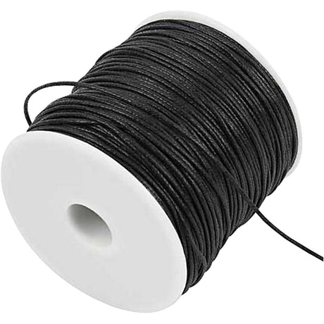 Creativ Company Baumwollkordel, Stärke 1 mm, schwarz, 100 m 1 Karton