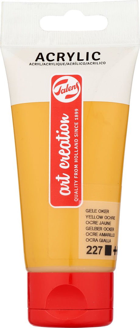 Talens Art Creation Acrylfarbe, 75 ml Tube, Ockergelb (227)
