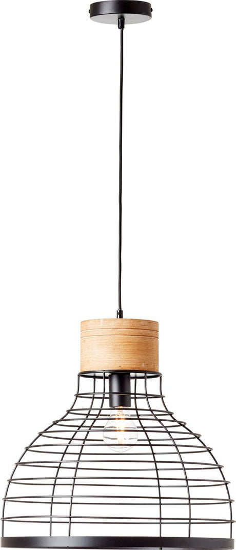 Brilliant Avia – Hängelampe – E27 max. 1 x 40 W – schwarze Holzfarbe