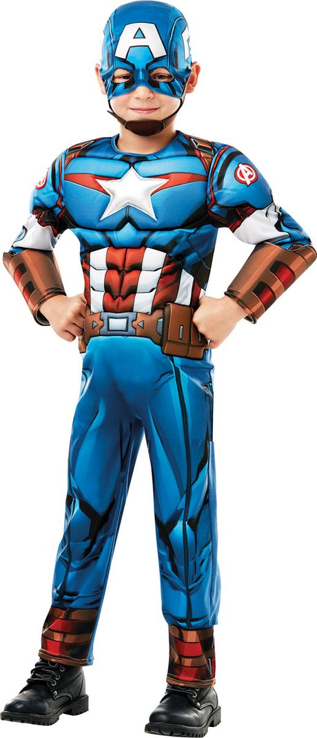 Rubies Rubies Marvel-Kostüm – Captain America, Jungen, Blau, Größe 104