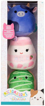 Squishmallows Plüsch-Kuscheltier-Set Micromallows 3-teilige Sammelfigur.