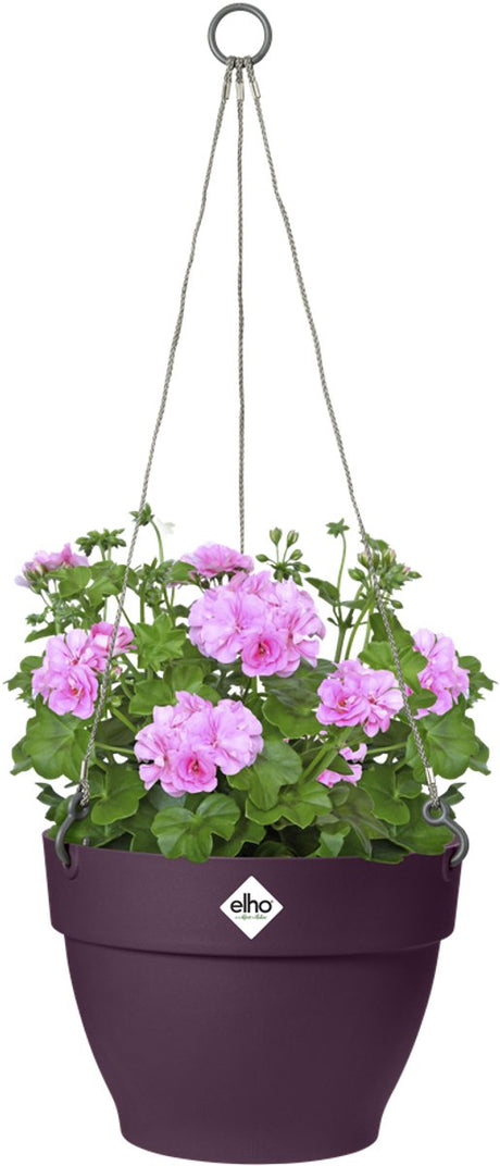 Elho vibia campana hangschaal 26 - bloempot voor buiten - ø 26.0 x h 18.4 cm - esdoorn paars