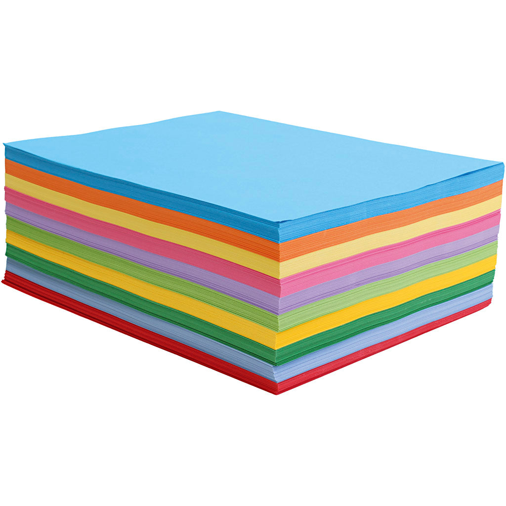 Creativ Company Kreativpapier, A4, 80 gr, verschiedene Farben, 1000 Blatt 1 Box