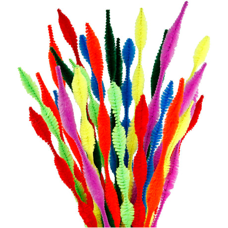 Creativ Company Chenille, gewellt, L: 30 cm, Stärke 5-12 mm, verschiedene Farben, 28 div. 1 Karton